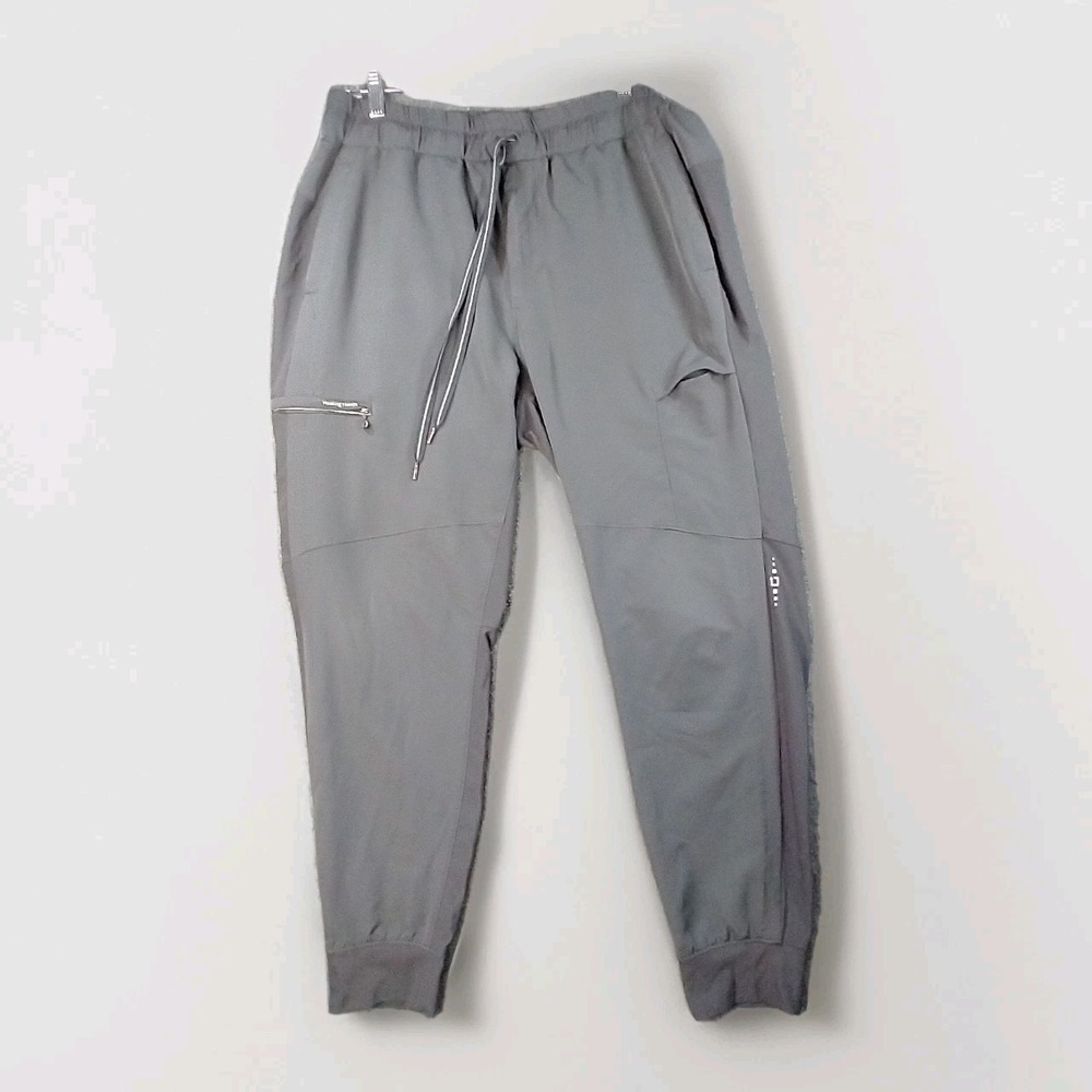 Healing Hands Mens Large‎  Joggers Charcoal Gray Performance Cargo Pants